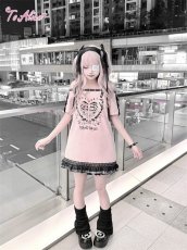画像14: 【BlackShamrock】FZ8 クロスハートフリル厚底パンプス (14)