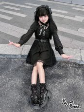 画像11: 【PuppetBombs】Q6 フロントチュールラッフルカラーワンピース【特価:3800円コーナー】 (11)