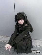 画像6: 【PuppetBombs】Q6 フロントチュールラッフルカラーワンピース【特価:3800円コーナー】 (6)