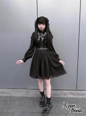 画像13: 【PuppetBombs】Q6 フロントチュールラッフルカラーワンピース【特価:3800円コーナー】 (13)