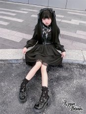 画像9: 【PuppetBombs】Q6 フロントチュールラッフルカラーワンピース【特価:3800円コーナー】 (9)