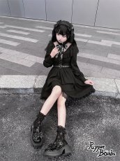 画像10: 【PuppetBombs】Q6 フロントチュールラッフルカラーワンピース【特価:3800円コーナー】 (10)