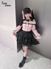 画像8: 【PuppetBombs】Q60 リボン風オフショルレーストップス (8)