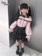 画像5: 【Puppet Bombs】Q61 3段ティアードリボンスカート (5)