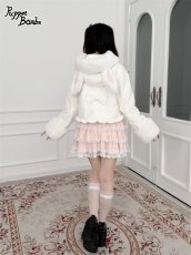画像11: 【送料無料】Q600うさ耳フードハートポケットファーショートコート《予約受付》 (11)