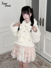 画像4: 【送料無料】Q600うさ耳フードハートポケットファーショートコート《予約受付》 (4)