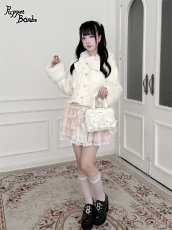 画像6: 【送料無料】Q600うさ耳フードハートポケットファーショートコート《予約受付》 (6)