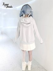 画像10: 【送料無料】Q601病みかわナースちゃんプリント猫耳パーカー《予約受付》 (10)