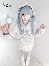 画像2: 【送料無料】Q601病みかわナースちゃんプリント猫耳パーカー《予約受付》 (2)