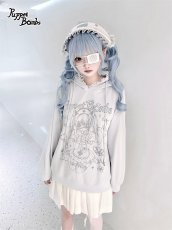 画像3: 【送料無料】Q601病みかわナースちゃんプリント猫耳パーカー《予約受付》 (3)