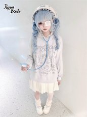 画像4: 【送料無料】Q601病みかわナースちゃんプリント猫耳パーカー《予約受付》 (4)