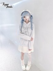 画像9: 【送料無料】Q601病みかわナースちゃんプリント猫耳パーカー《予約受付》 (9)