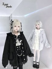 画像1: 【送料無料】Q602 レースセーラーフリルパーカー《予約受付》 (1)