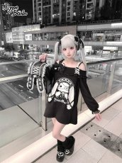 画像21: 【PuppetBombs】QP31レースフリル編み上げうさ耳リュック (21)