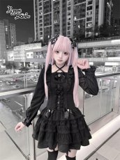 画像2: 【送料無料】Q607ハートボタンAラインワンピース《予約受付》 (2)