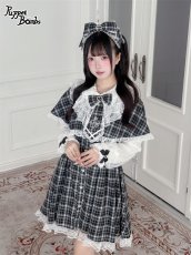 画像4: 【送料無料】Q623チェックケープワンピース《予約受付》 (4)