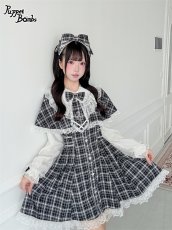 画像5: 【送料無料】Q623チェックケープワンピース《予約受付》 (5)