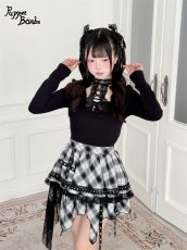 画像5: 【送料無料】Q631チェックベルトレースフリルスカパン《予約受付》 (5)