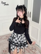 画像6: 【送料無料】Q631チェックベルトレースフリルスカパン《予約受付》 (6)