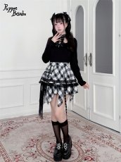 画像8: 【送料無料】Q631チェックベルトレースフリルスカパン《予約受付》 (8)