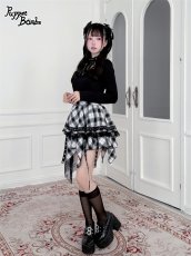 画像10: 【送料無料】Q631チェックベルトレースフリルスカパン《予約受付》 (10)