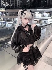 画像2: 【送料無料】Q644スタッズベルトフリルスカパン《予約受付》 (2)