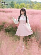 画像12: 【PuppetBombs】QS47 レースアップリボンツイードベレー帽 (12)