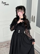 画像3: 【送料無料】Q653ケープレースアップロングワンピース《予約受付》 (3)
