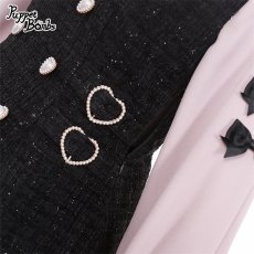 画像5: 【PuppetBombs】Q65 レイヤード風ツイードワンピース (5)