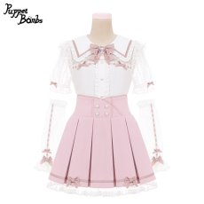 画像3: 【Puppet Bombs】Q66 お袖2Wayレース切り替えブラウス【30％OFF】 (3)