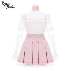 画像4: 【Puppet Bombs】Q66 お袖2Wayレース切り替えブラウス【30％OFF】 (4)