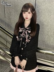 画像12: 【Last one】【PuppetBombs】Q71ジャケットレイヤード風ツイードワンピース【50％OFF】 (12)