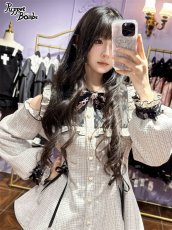 画像8: 【PuppetBombs】Q76 スクエアオフショルツイードセットアップ【50%OFF】 (8)