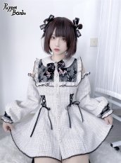 画像11: 【PuppetBombs】Q76 スクエアオフショルツイードセットアップ【50%OFF】 (11)