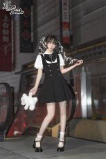 画像6: 【PuppetBombs】Q8リボンボタンジャンパースカート【特価:2800円コーナー】 (6)