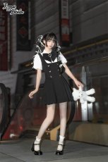 画像7: 【PuppetBombs】Q8リボンボタンジャンパースカート【特価:2800円コーナー】 (7)