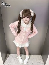 画像1: 【Puppet Bombs】Q80 Vネックハートボタンカーディガン (1)