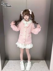 画像3: 【Puppet Bombs】Q80 Vネックハートボタンカーディガン (3)