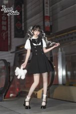 画像6: 【PuppetBombs】Q8リボンボタンジャンパースカート【50%OFF】【期間限定】 (6)