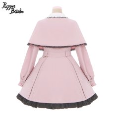 画像3: 【Puppet Bombs】Q84 ケープ付きリボンワンピース (3)