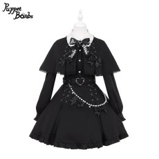 画像4: 【Puppet Bombs】Q84 ケープ付きリボンワンピース (4)