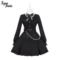 画像5: 【Puppet Bombs】Q84 ケープ付きリボンワンピース (5)