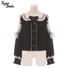 画像1: 【Last one】【Puppet Bombs】Q94 ショルダーレース切り替えブラウス【30％OFF】 (1)