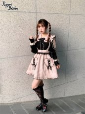 画像6: 【Last one】【Puppet Bombs】Q94 ショルダーレース切り替えブラウス【30％OFF】 (6)