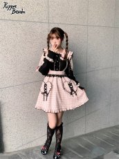 画像5: 【Last one】【Puppet Bombs】Q94 ショルダーレース切り替えブラウス【30％OFF】 (5)