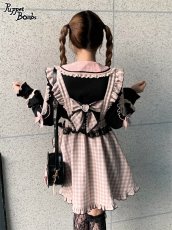 画像14: 【Last one】【Puppet Bombs】Q94 ショルダーレース切り替えブラウス【30％OFF】 (14)