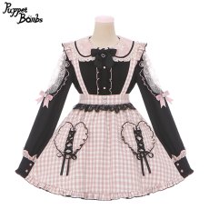 画像3: 【Last one】【Puppet Bombs】Q94 ショルダーレース切り替えブラウス【30％OFF】 (3)