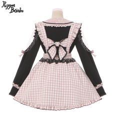 画像4: 【Last one】【Puppet Bombs】Q94 ショルダーレース切り替えブラウス【30％OFF】 (4)