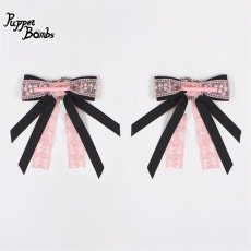 画像2: 【Puppet Bombs】QS1 レースリボンハートヘアクリップ【50%OFF】 (2)