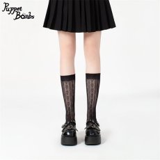 画像4: 【Puppet Bombs】QS11 ハートレースハイソックス (4)